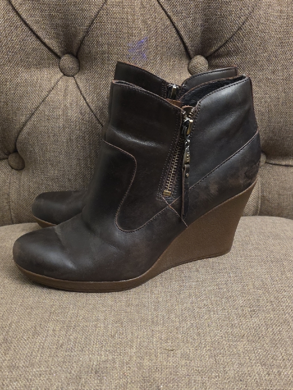 UGG Dark Brown Wedges